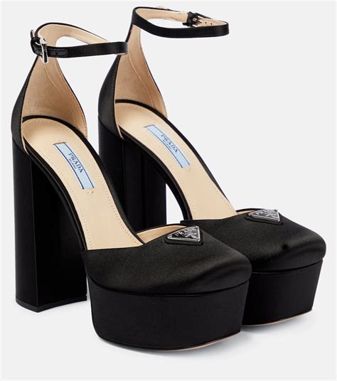 prada heels platform|prada satin platform heels.